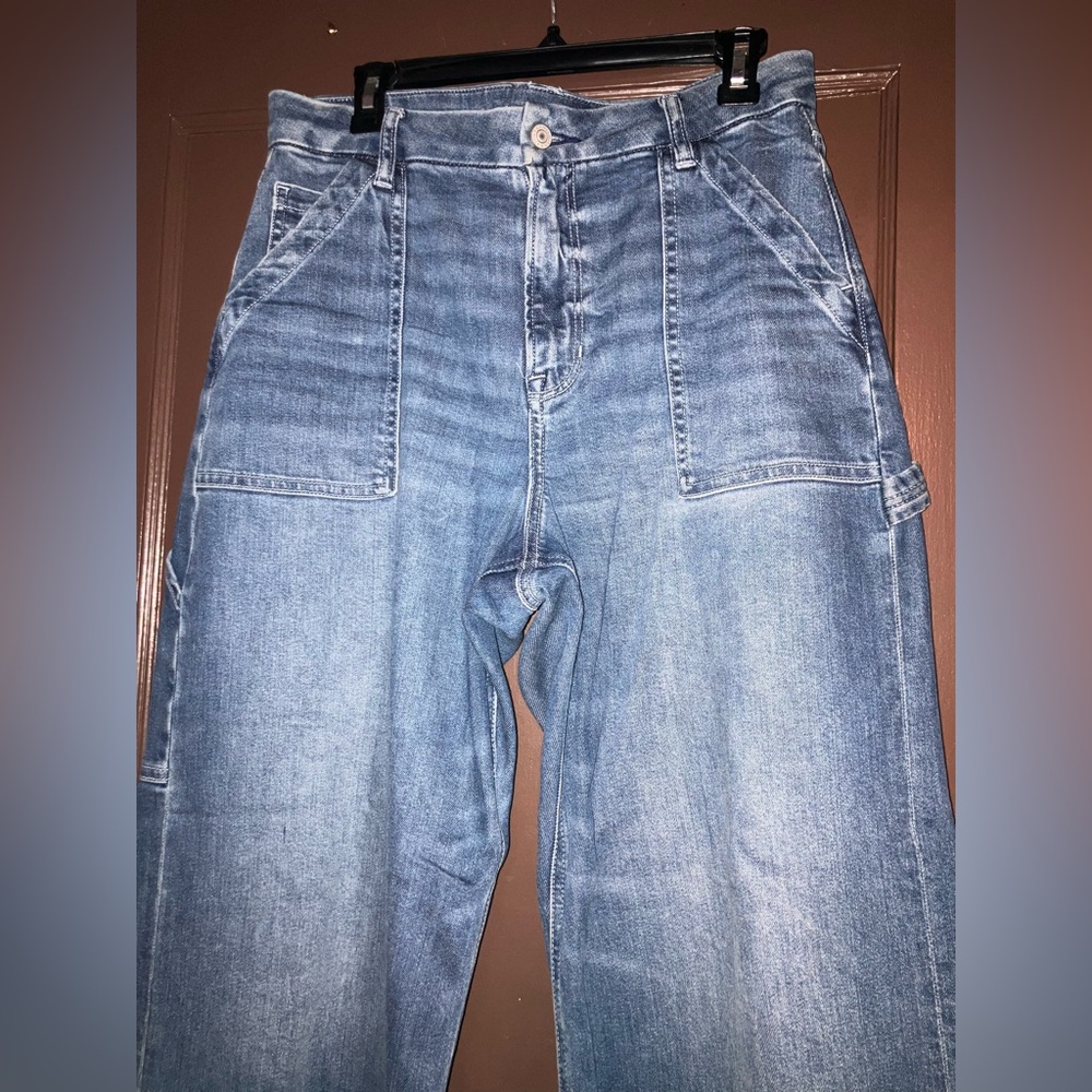 Dreamy Drape Stretch Curvy Super High-Waisted Baggy Wide Leg Jeans - Picture 5 of 15